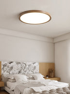 Lyra Walnut Glow Slim Circular LED Ceiling Light Pro