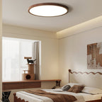 Lyra Walnut Glow Slim Circular LED Ceiling Light Pro