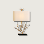 Aurelle | Branch-Style Brass Table Lamp With Fabric Shade | Veisp