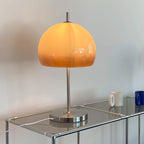Cresca | Bauhaus Mushroom Table Lamp in Amber Glass | Veisp