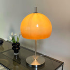 Cresca | Bauhaus Mushroom Table Lamp in Amber Glass | Veisp