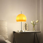 Cresca | Bauhaus Mushroom Table Lamp in Amber Glass | Veisp