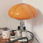 Cresca | Bauhaus Mushroom Table Lamp in Amber Glass | Veisp