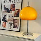 Cresca | Bauhaus Mushroom Table Lamp in Amber Glass | Veisp