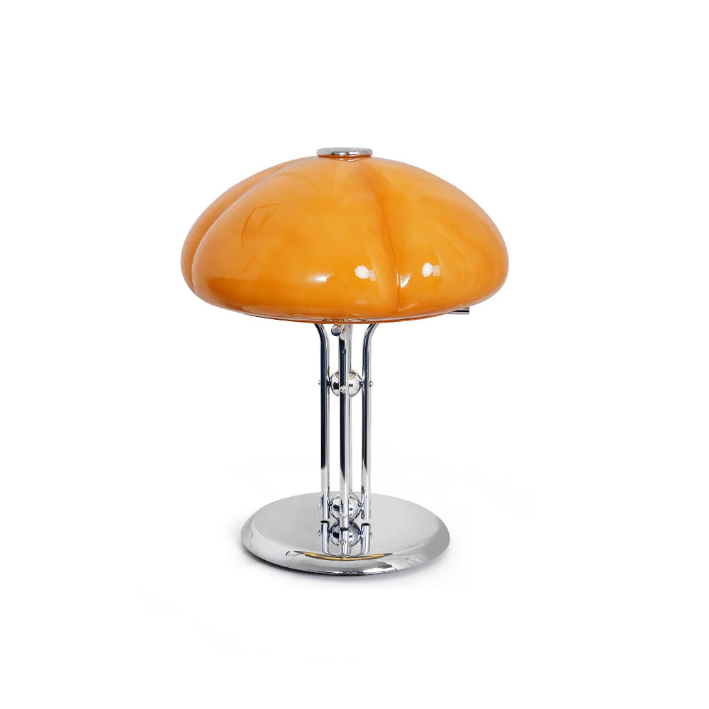 Cresca | Bauhaus Mushroom Table Lamp in Amber Glass | Veisp