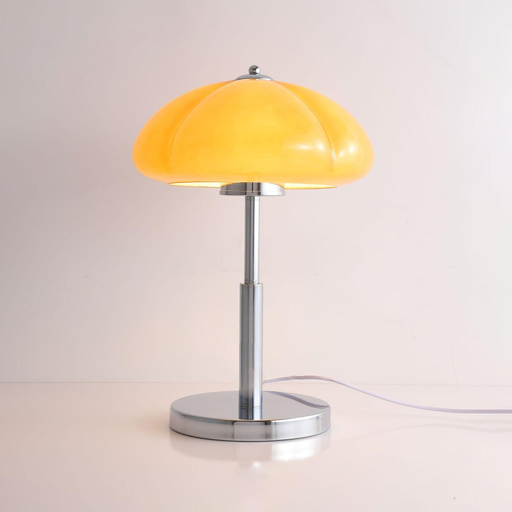 Cresca | Bauhaus Mushroom Table Lamp in Amber Glass | Veisp