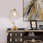 LioraBloom | Floral Glass Table Lamp, Luxurious Home Accent | Veisp