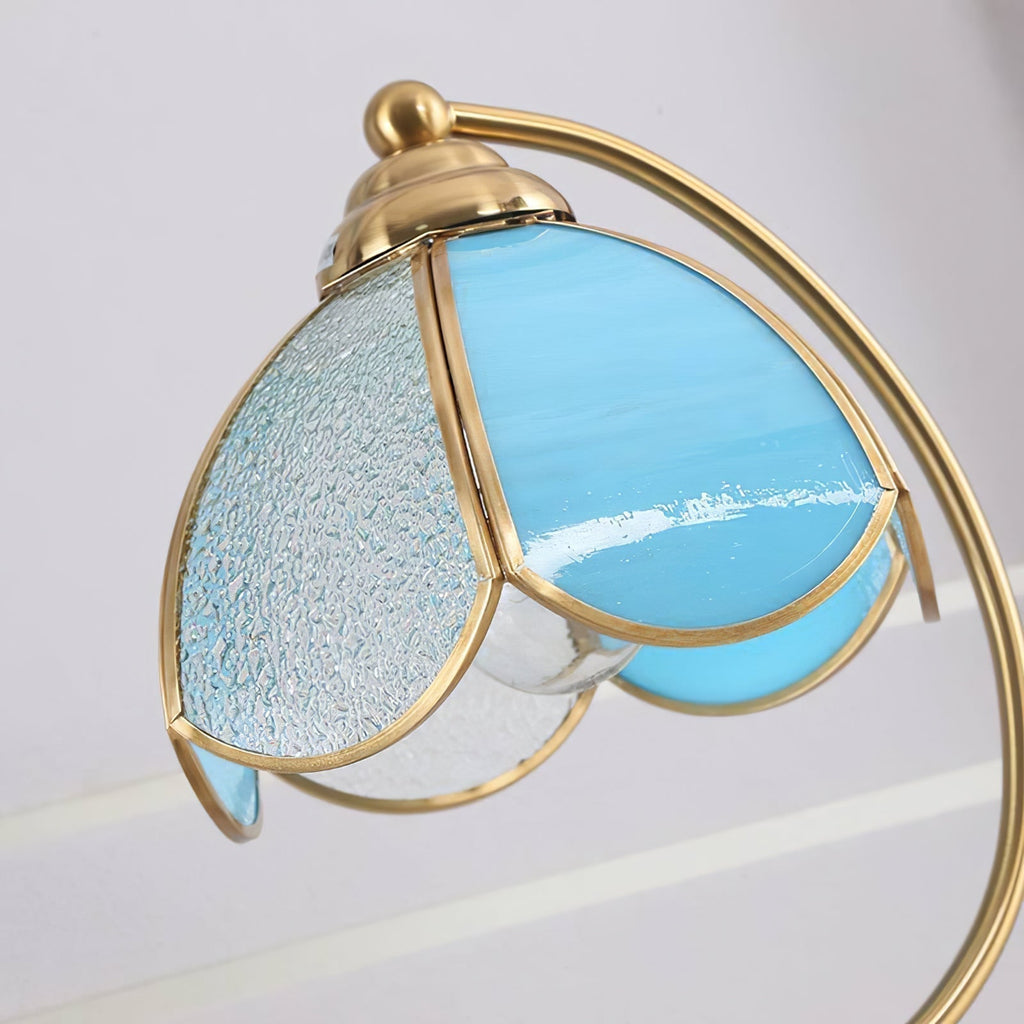 LioraBloom | Floral Glass Table Lamp, Luxurious Home Accent | Veisp