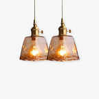 AuricLuxe Vintage LED Gold Metal And Glass Pendant Light | Veisp