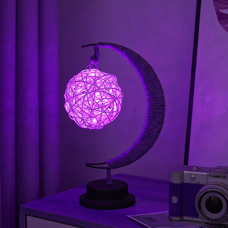 Aurelle | Warm Glass Moon Lamp for Soft Ambient Lighting | Veisp