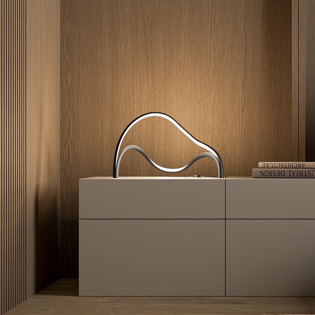 Lumora | Cozy Matte Black LED Wall Lamp For Nightstands | Veisp