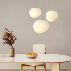 Lunara Pebble Pendant Light In Milk Glass Minimalist Design | Veisp