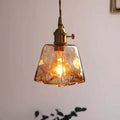 AuricLuxe Vintage LED Gold Metal And Glass Pendant Light | Veisp