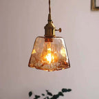 AuricLuxe Vintage LED Gold Metal And Glass Pendant Light | Veisp