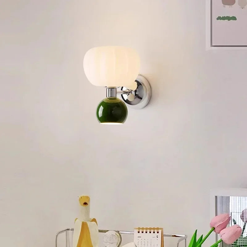 Kirrea LED Wall Lamp in Cream Finish for Tranquil Ambience | Veisp