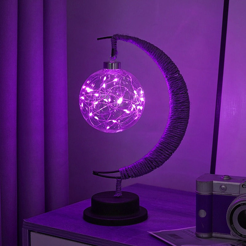 Aurelle | Warm Glass Moon Lamp for Soft Ambient Lighting | Veisp