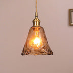 AuricLuxe Vintage LED Gold Metal And Glass Pendant Light | Veisp