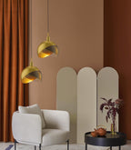 Aurelia | Scandinavian Gold Glass Pendant Light, Smoke Gray | Veisp