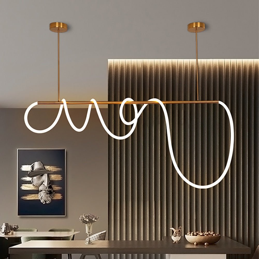 LumaWeft | Chic LED Rope Pendant Light For Living Spaces | Veisp