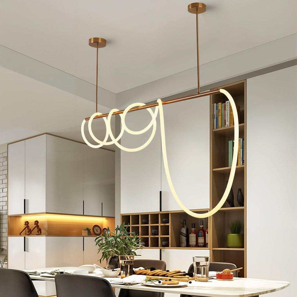 LumaWeft | Chic LED Rope Pendant Light For Living Spaces | Veisp