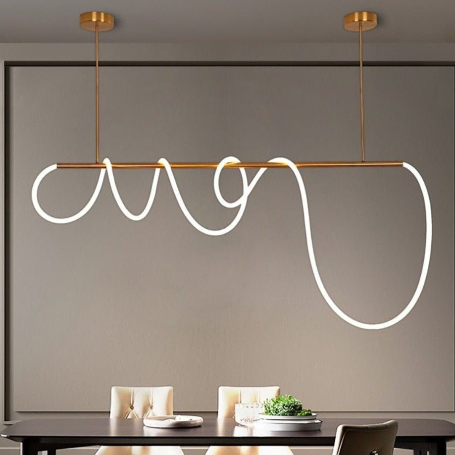 LumaWeft | Chic LED Rope Pendant Light For Living Spaces | Veisp