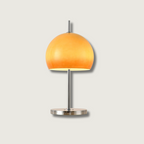 Cresca | Bauhaus Mushroom Table Lamp in Amber Glass | Veisp