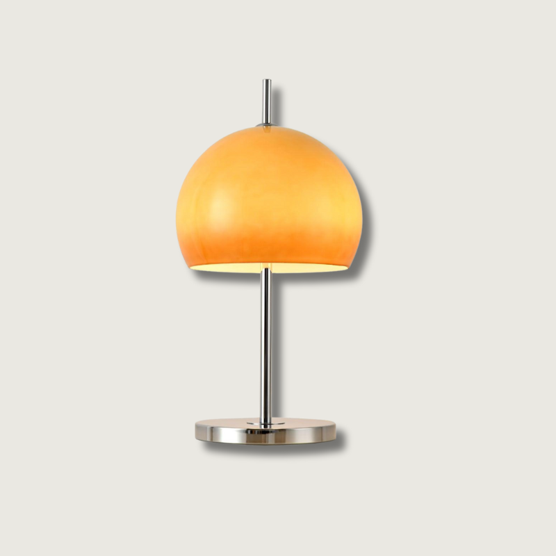 Cresca | Bauhaus Mushroom Table Lamp in Amber Glass | Veisp