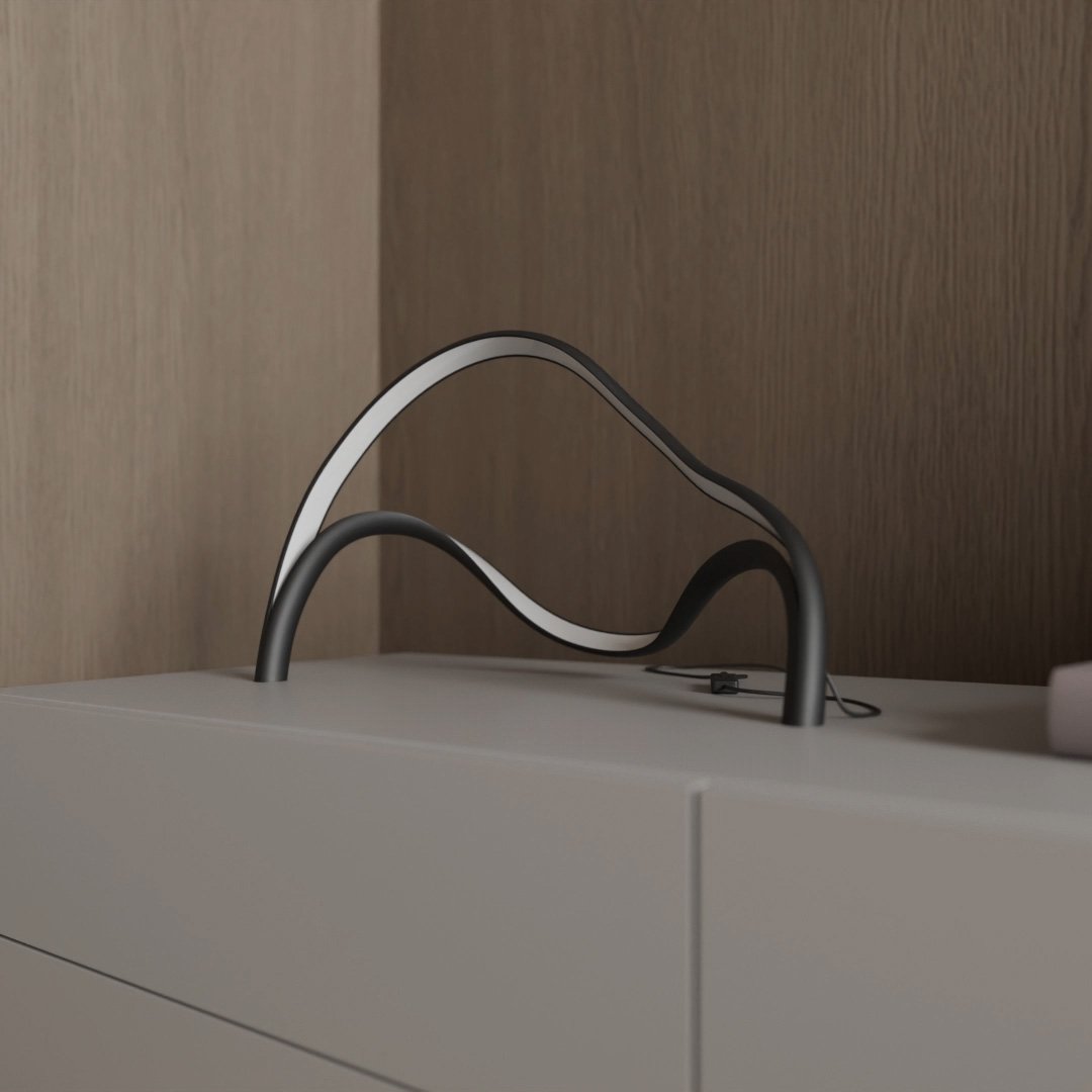 Lumora | Cozy Matte Black LED Wall Lamp For Nightstands | Veisp